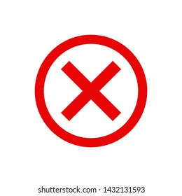 Cross and Check mark symbol vector icon illustration