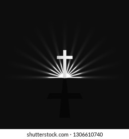 Cross Christ. Decorated crosses signs or symbols. Vector