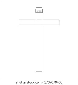 cross of christ, relic of christianity, illustration for web and mobile design.