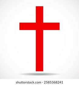 Cross. Christian and catholic symbol. Vector illustration