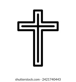 Cross, Christian Flat Icon Logo Illustration. Christian Icon-set. Suitable For Web Design, Logo, App.