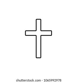 cross of Christian icon. Element of simple icon for websites, web design, mobile app, info graphics. Thin line icon for website design and development, app development on white background