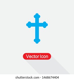 Cross Christian Icon Vector Illustration Eps10