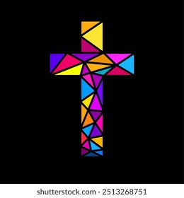 Cross. Christian Symbol. Religious symbol. Vector illustration