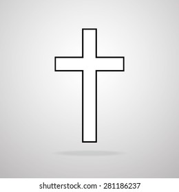 Cross. Christian Symbol. Vector illustration. Eps 10
