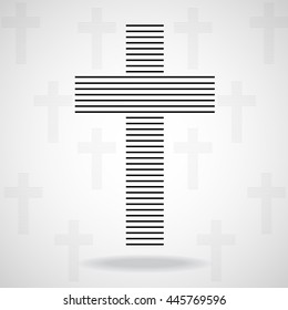 Cross. Christian Symbol. Vector illustration. Eps 10