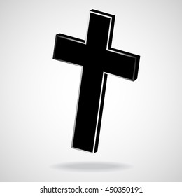 Cross. Christian Symbol. Vector illustration. Eps 10