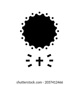 cross christianity glyph icon vector. cross christianity sign. isolated contour symbol black illustration