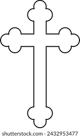 Cross church drawing design banner.