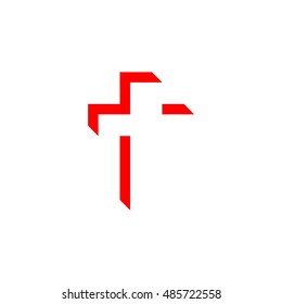 cross church jesus christ logo vector