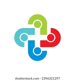 logotipo vectorial de color cruzado