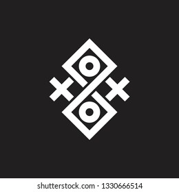 cross circle game square geometric line art logo