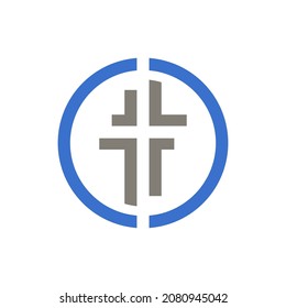 CROSS IN CIRCLE LOGO DESIGN