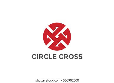 Cross Circle shape Logo design vector template.
Infinity looped religion church Logotype concept icon