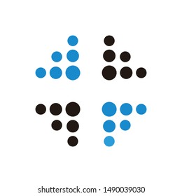 Cross Circle Vector Logo. Medical technology Icon and Symbol. Eps 10.