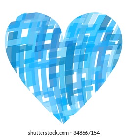 Cross clear blue abstract Christianity religion background vector illustration concept love heart