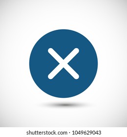 Cross, Close icon vector illustration. Linear symbol with thin outline. The thickness is edited. Minimalist style.