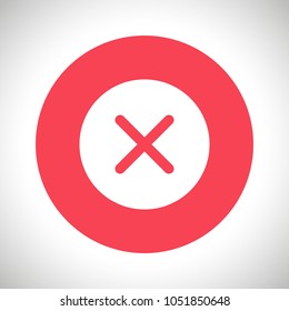 Cross, Close icon vector illustration. Minimalist style.