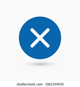 Cross, Close icon vector illustration. Minimalist style.