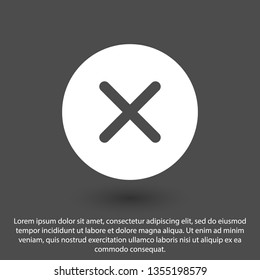 Cross, Close icon vector illustration. Minimalist style.