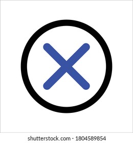 Cross Close mark icon in a circle