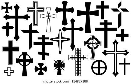 cross collage isolated on white