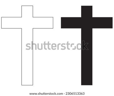 Cross collection hand drawn icon set