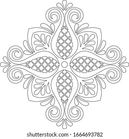Cruce para colorear. Apropiado para el dibujo de doodles de decoración