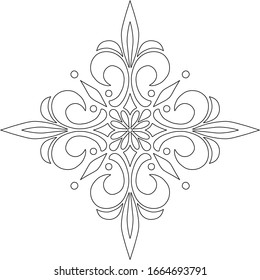 Zum Färben überqueren. Geeignet für die Dekorationskizze von Doodles