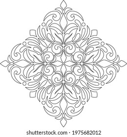 Cross for coloring. Suitable for decoration. Doodles Sketch
