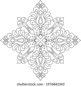 Cross for coloring. Suitable for decoration. Doodles Sketch