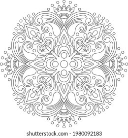 Cross for coloring. Suitable for decoration. Doodles Sketch