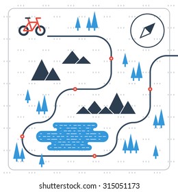 Cross country bicycle map