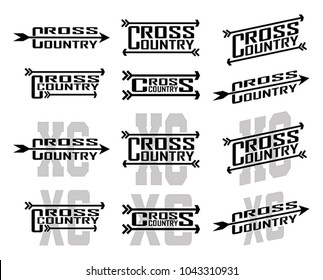 Cross Country Designs is an illustration of twelve designs for cross country runners in schools, clubs and races. Great for t-shirt, flyers and school designs.