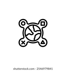 Cross country icon or logo design isolated sign symbol vector illustration - high quality line style vector icon suitable for designers, web developers, displays and websites
