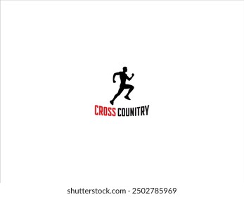 Ilustración vectorial de diseño de logotipo de campo a través,