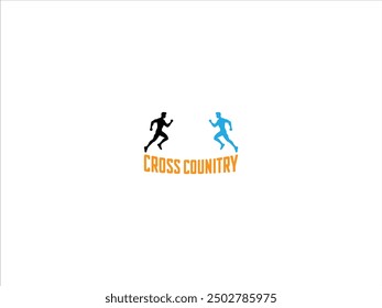 Ilustración vectorial de diseño de logotipo de campo a través,