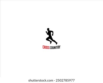 Cross country logo design vector illustration,