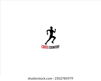 Ilustración vectorial de diseño de logotipo de campo a través,