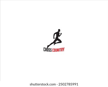 Cross country logo design vector illustration,
