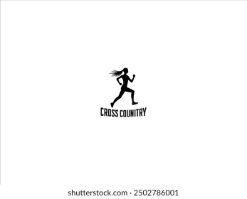 Cross country logo design vector illustration,