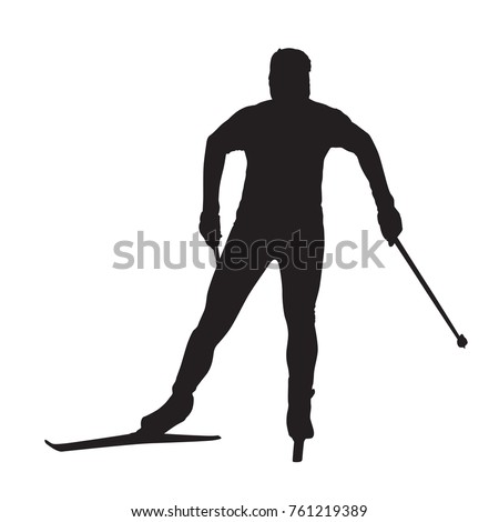 Similar – Image, Stock Photo Young adult cross-country skier aged 20-25 making his own track in deep snow in the wilderness during morning sunny weather in Beskydy mountains, Czech Republic