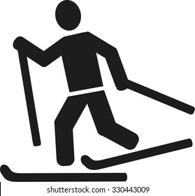 Cross country skiing pictogram