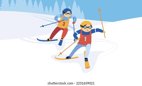 Cross country skiing, winter sports