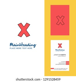 Cross Creative Logo and business card. vertical Design Vector
