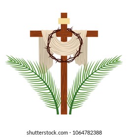 Wooden cross crown of thorns Stock Vectors, Images & Vector Art ...