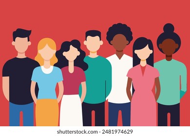 Interkulturelle, rassische Gleichheit, multi-ethische, Vielfalt Menschen. Frau und Mann Macht, Ermächtigung, Toleranz, Diskriminierung. Breiter Hintergrund des menschlichen Profils Silhouette
