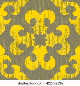 Cross damask pattern seamless background tile