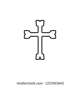 cross, day of the dead, mexico icon. Element of day the Dead in Mexico line icon. Thin line icon for website design and development, app development. Premium icon