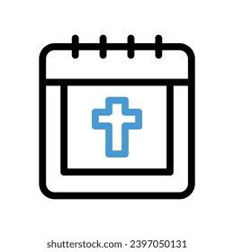 Ilustración de material vectorial de icono de día cruzado
